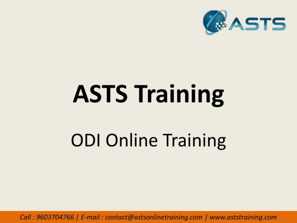 ODI Online Training-ASTS Training