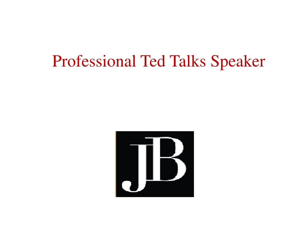 professional ted talks speaker
