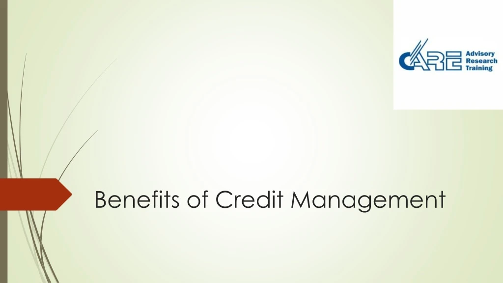 benefits of credit management