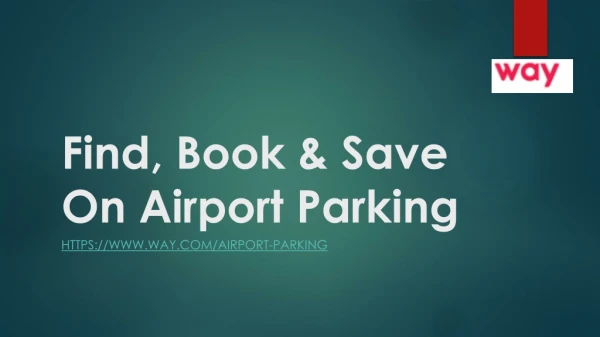 Find, book & save on airport parking