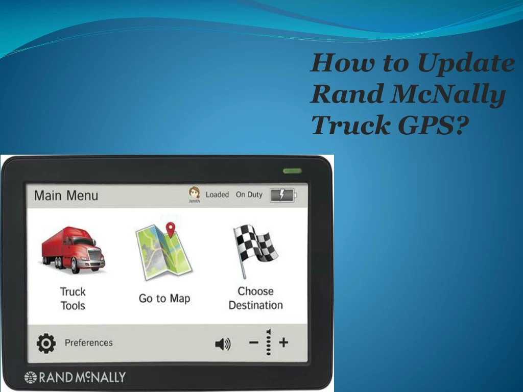 how to update rand mcnally truck gps