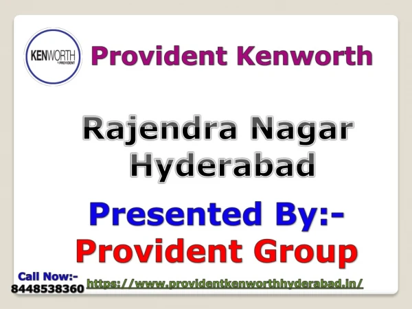Buy luxury residential apartments in Provident Kenworth Hyderabad
