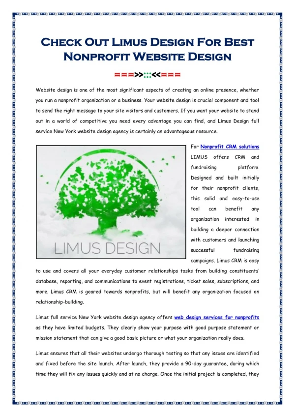 Check Out Limus Design For Best Nonprofit Website Design