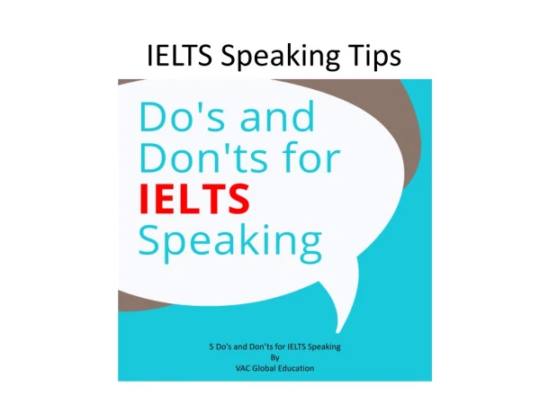 IELTS Speaking Tips 2019, VAC Global Education