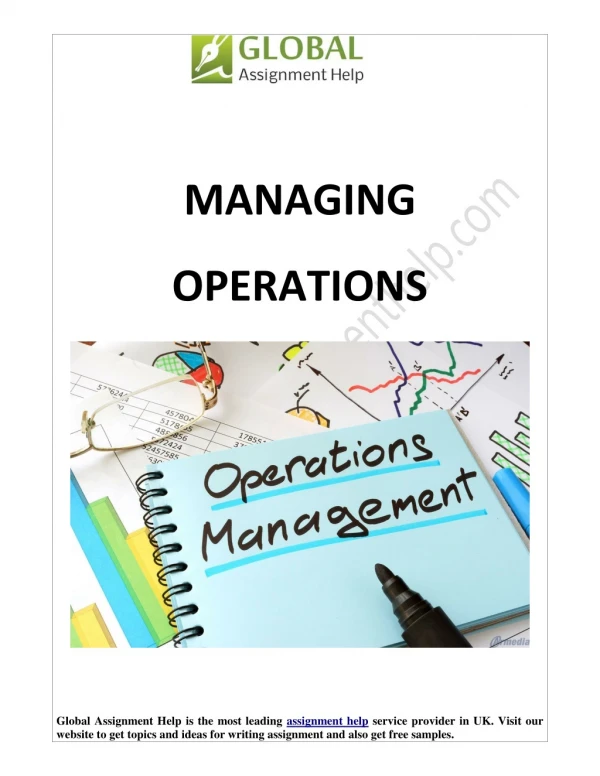 A Report on Operations Management Process and Strategies