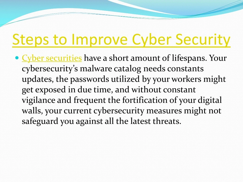 steps to improve cyber security