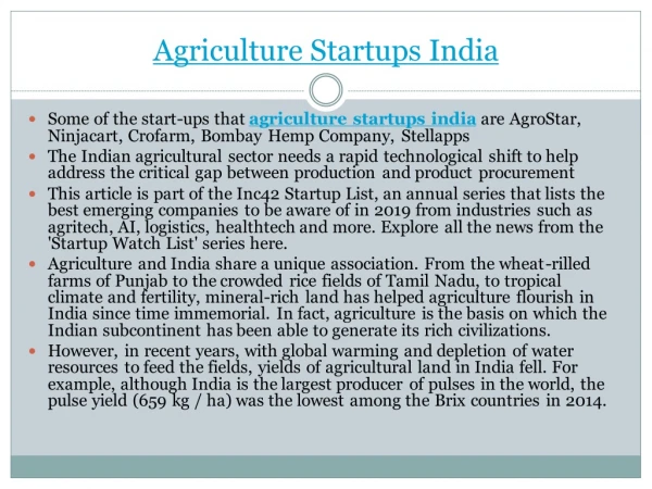 Agriculture startups india|agriculture industury startups|agritech startup