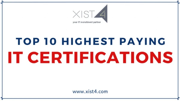 Top 10 Highest Paying IT Certifications
