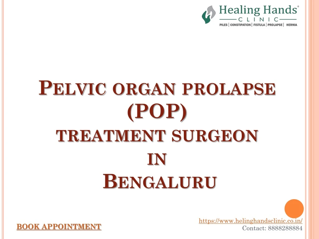 pelvic organ prolapse pop treatment surgeon in bengaluru