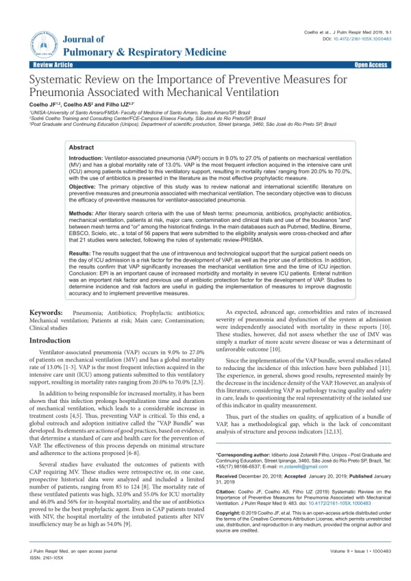 Journal of Pulmonary & Respiratory Medicine