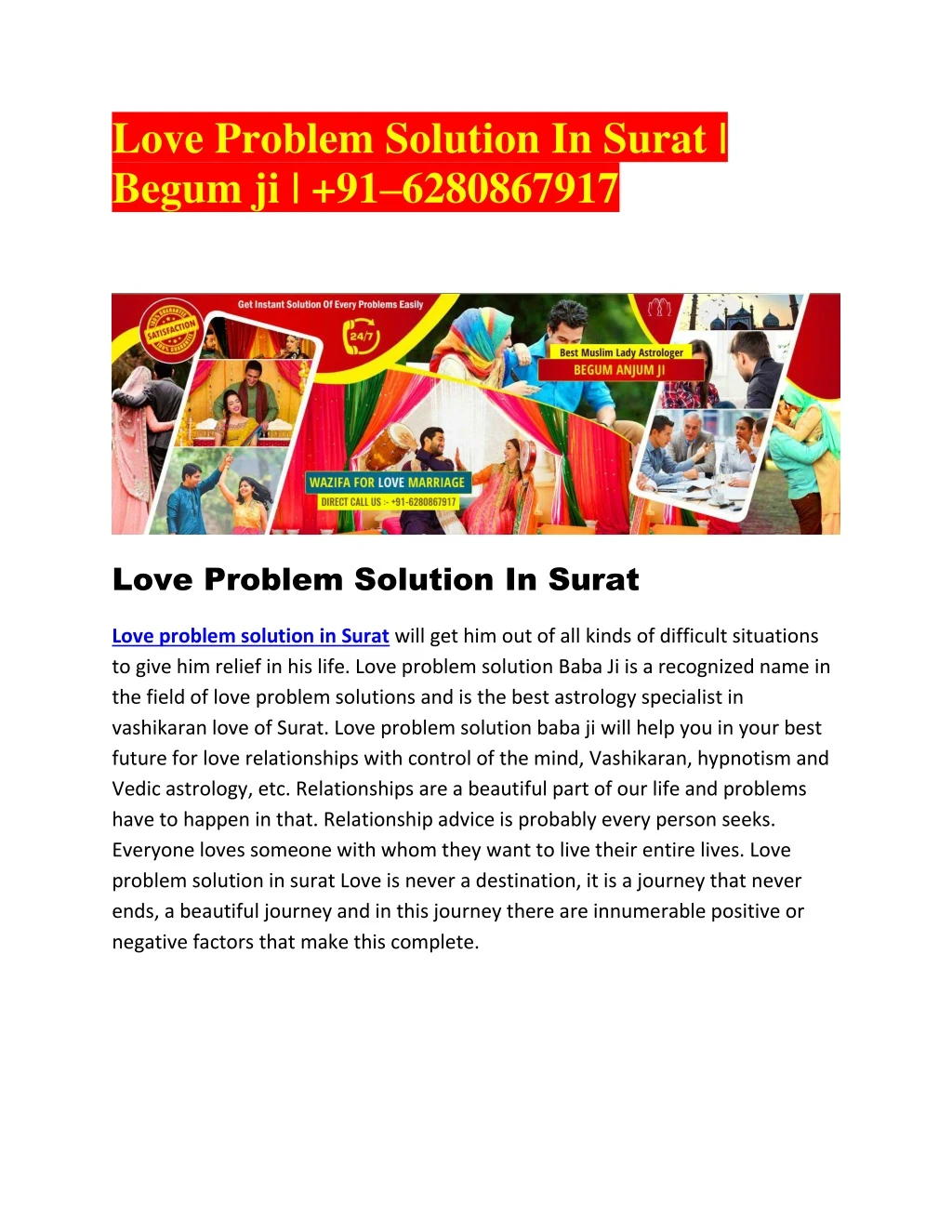love problem solution in surat begum