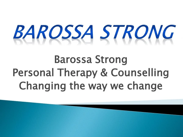 Barossa Counselling-Barossa Strong