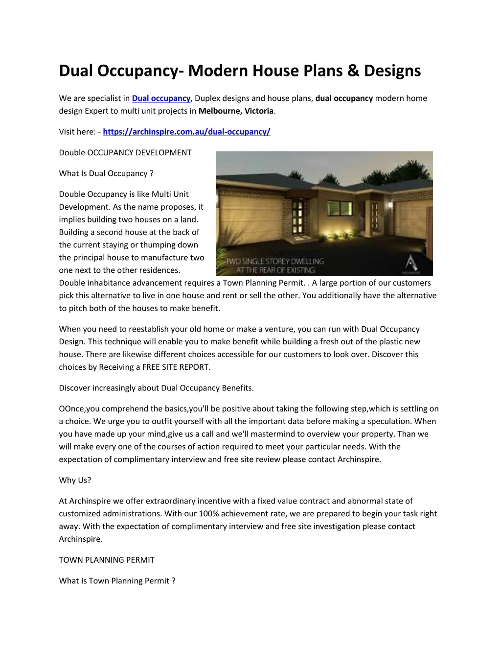 dual occupancy modern house plans designs