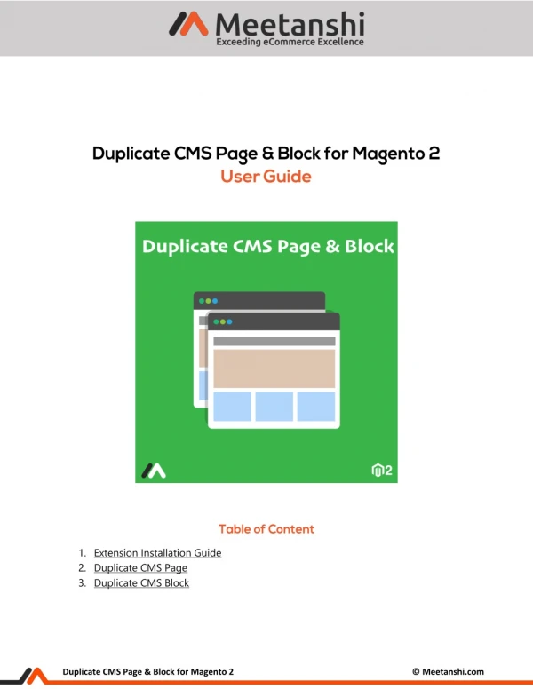 Magento 2 Duplicate CMS Page & Block