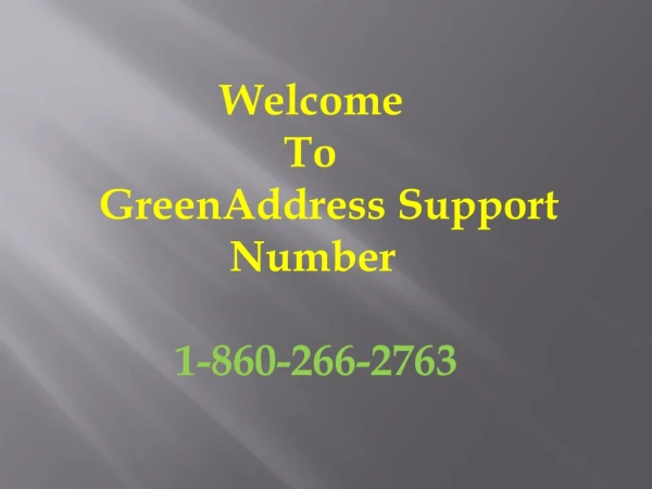 Greenaddress Customer Support Phone Number