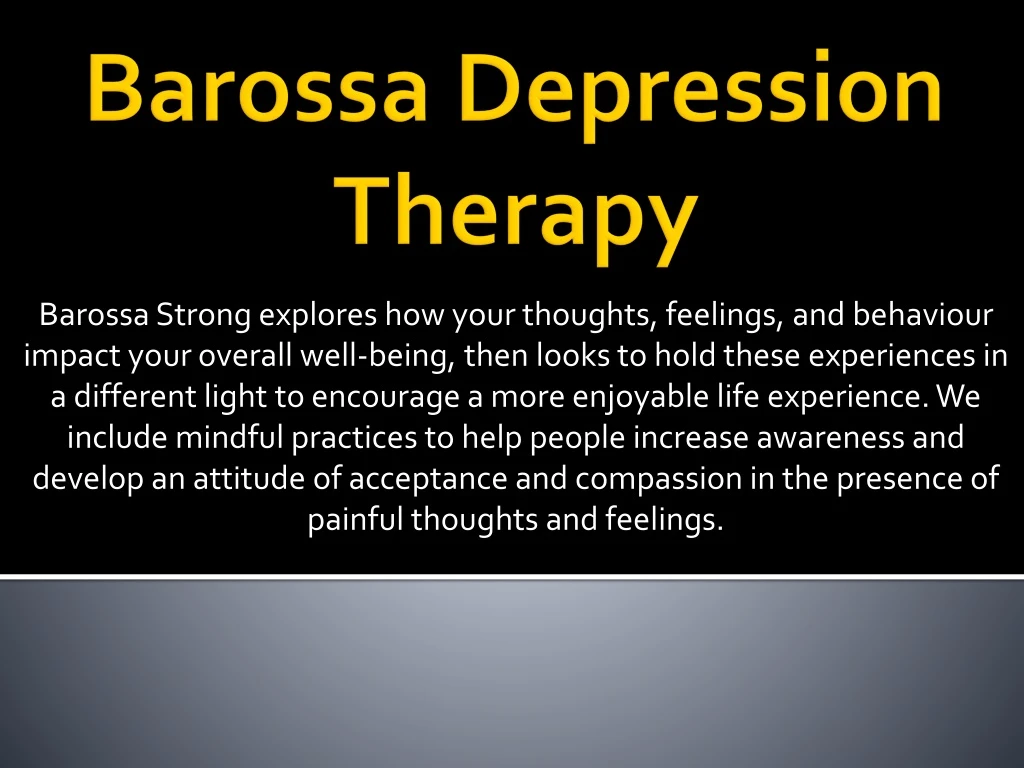 barossa strong explores how your thoughts