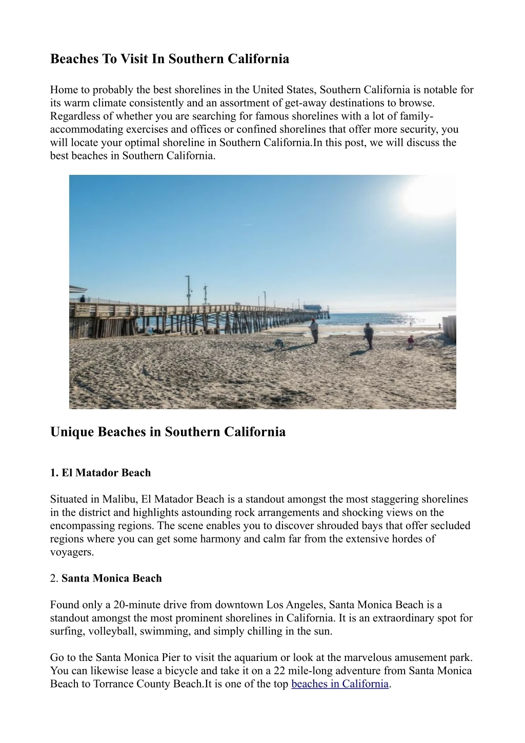 beaches to visit in southern california