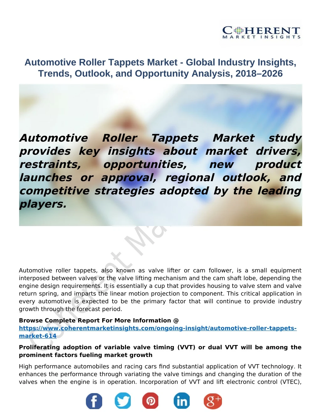 automotive roller tappets market global industry