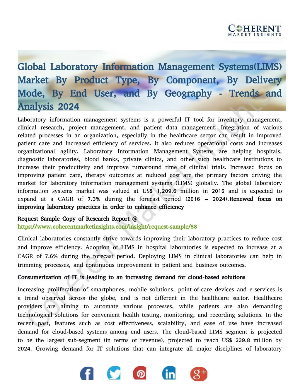 global laboratory information management systems