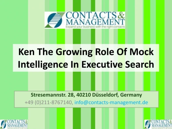 Ken The Growing Role Of Mock Intelligence In Executive Search