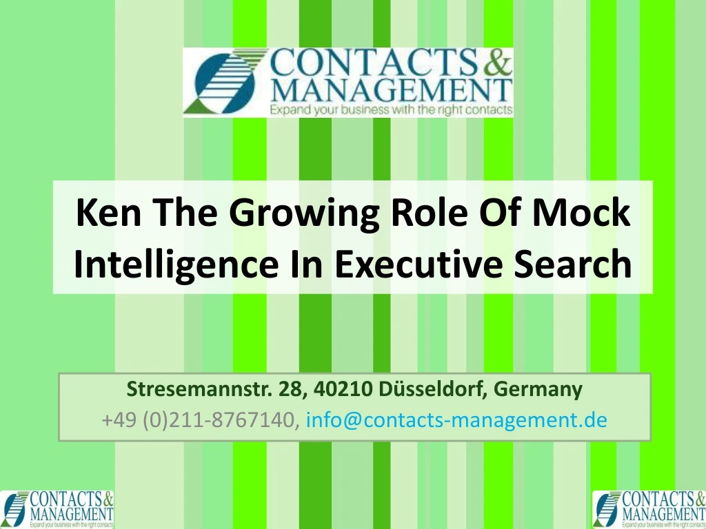 ken the growing role of mock intelligence