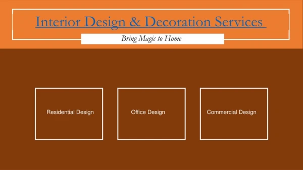 Element of Interior Designer and Decorator