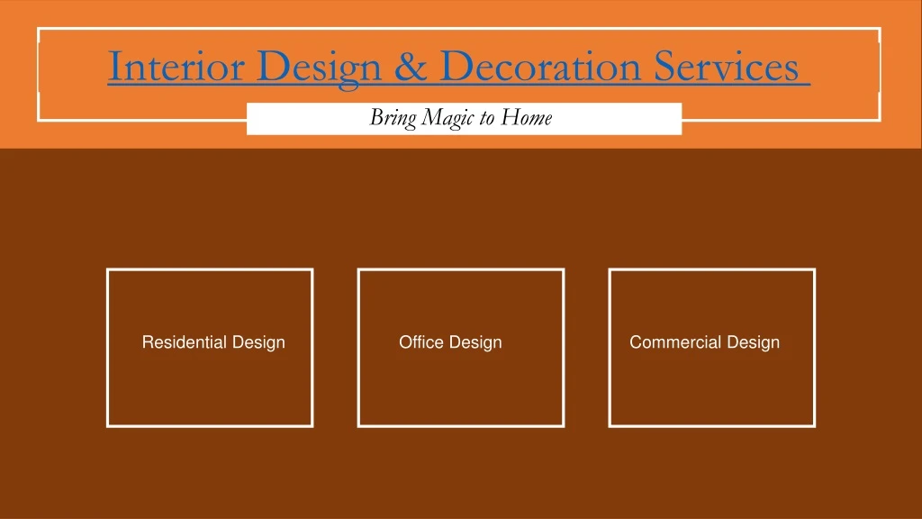 interior design decoration services