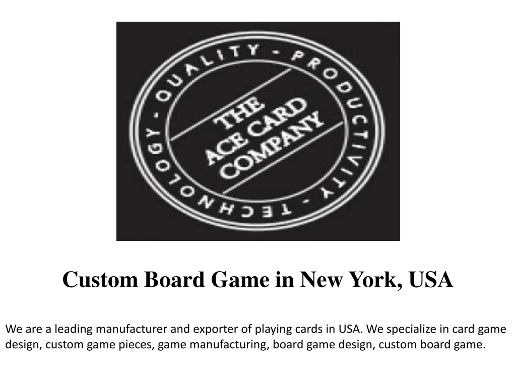 custom board game in new york usa
