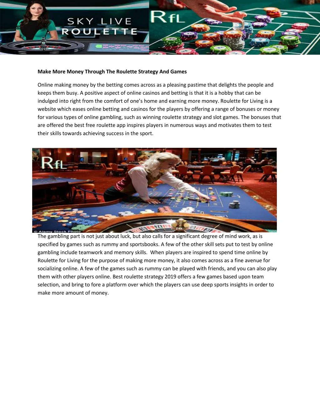make more money through the roulette strategy
