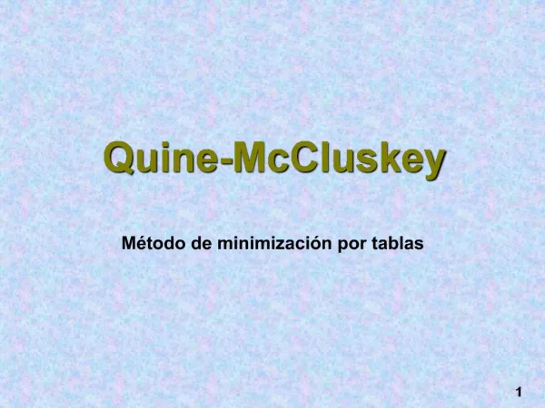 Quine-McCluskey