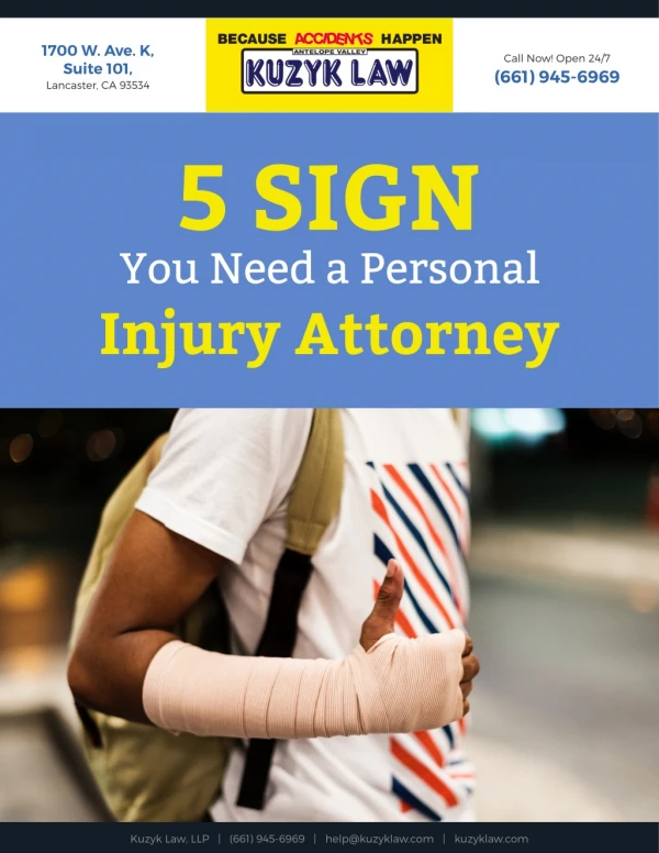 5 Signs You Need a Personal Injury Attorney