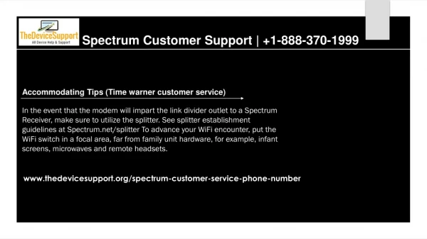 Spectrum Customer Support 1(888)370-1999 Spectrum Support Number