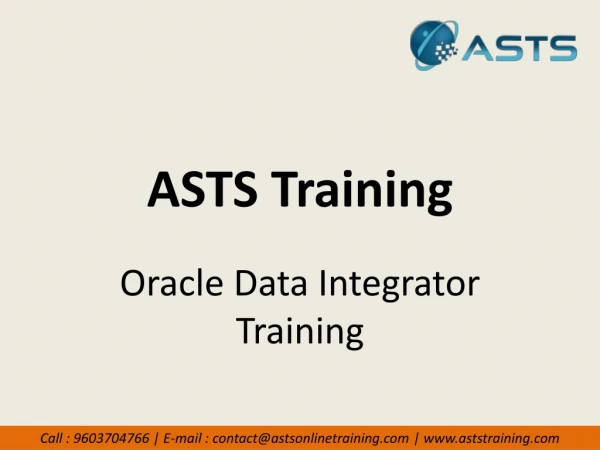 Oracle data integrator training - ASTSTraining