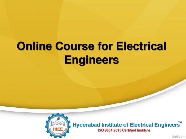 Electrical Design Online Training, Online Electrical Engineering Courses - HIEE