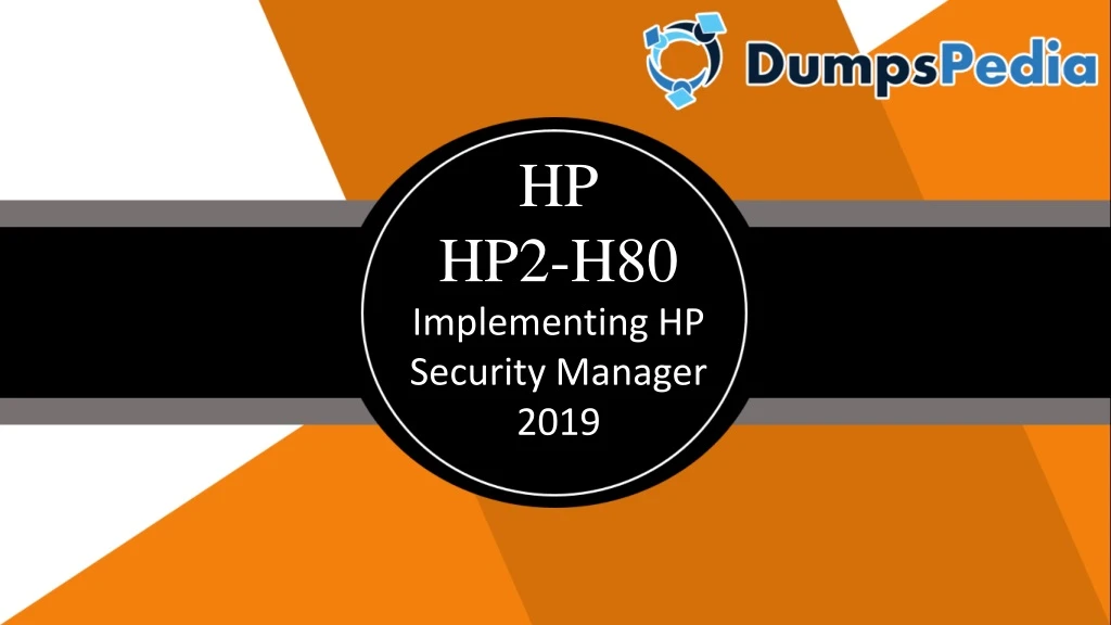 hp hp2 h80 implementing hp security manager 2019