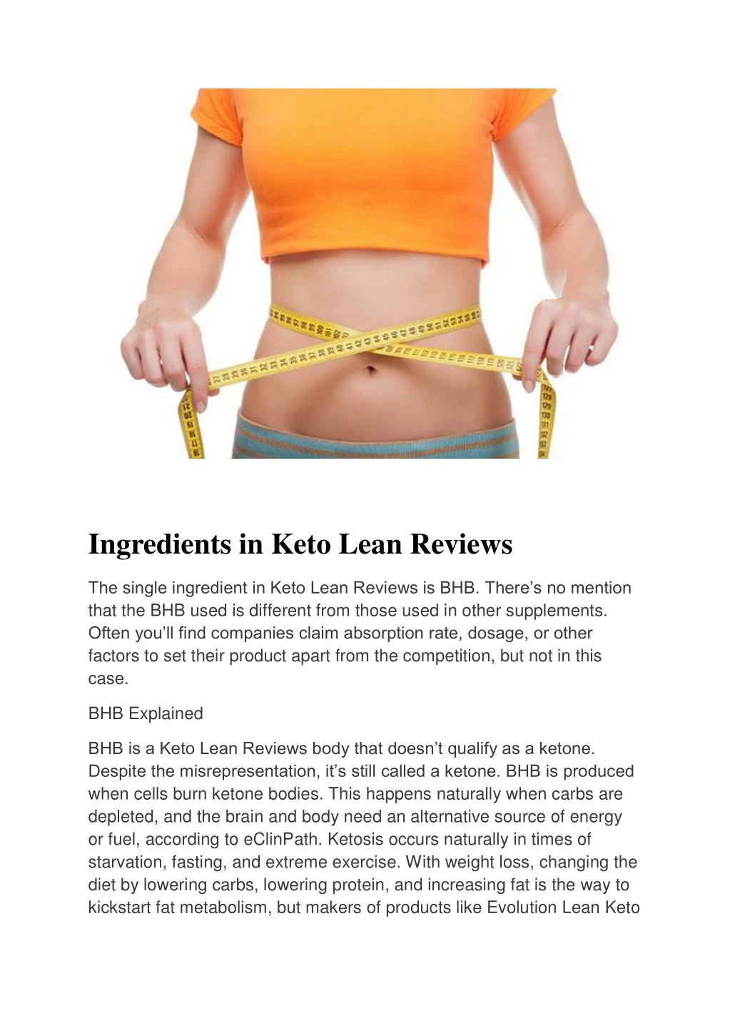 ingredients in keto lean reviews
