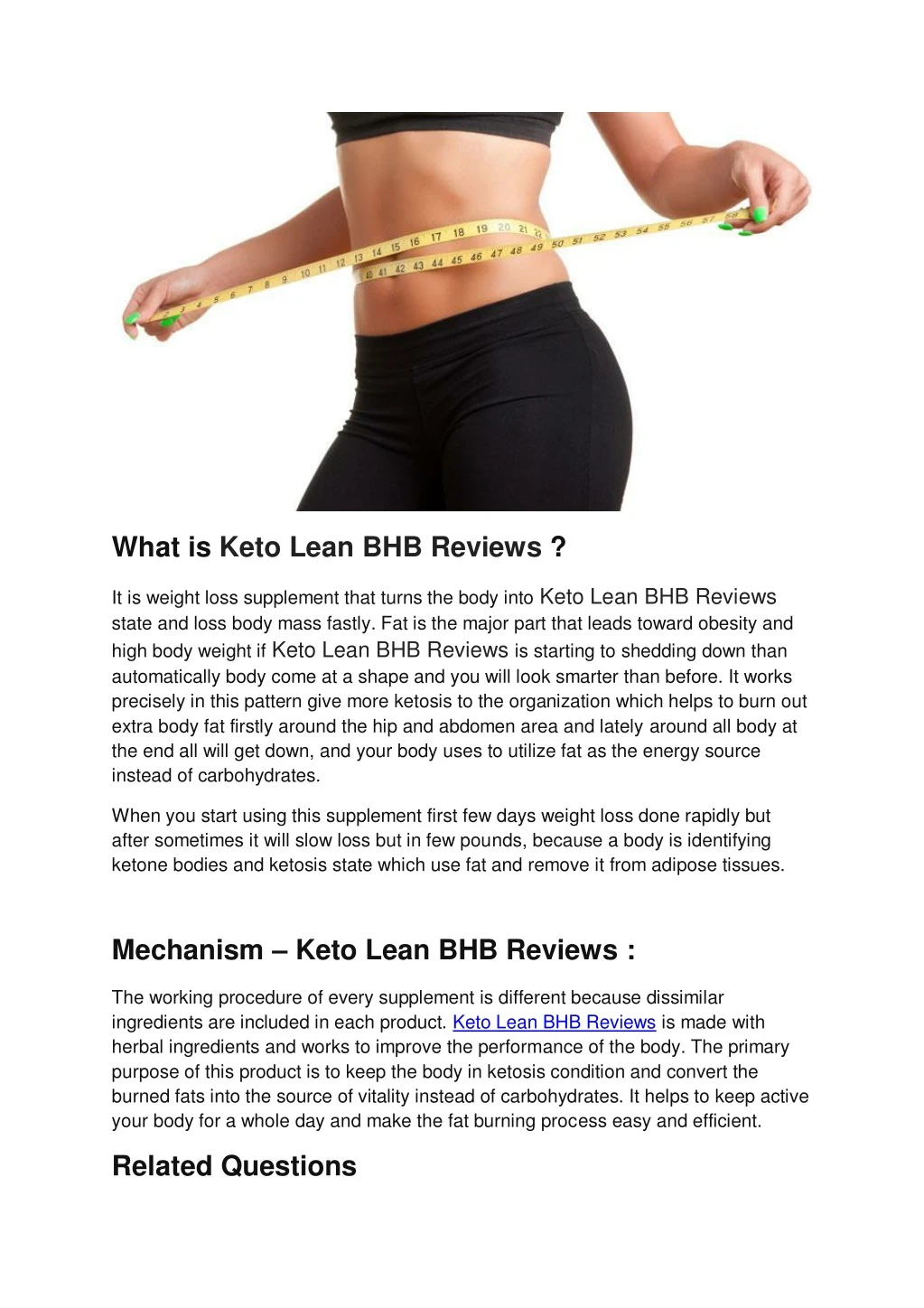 what is keto lean bhb reviews