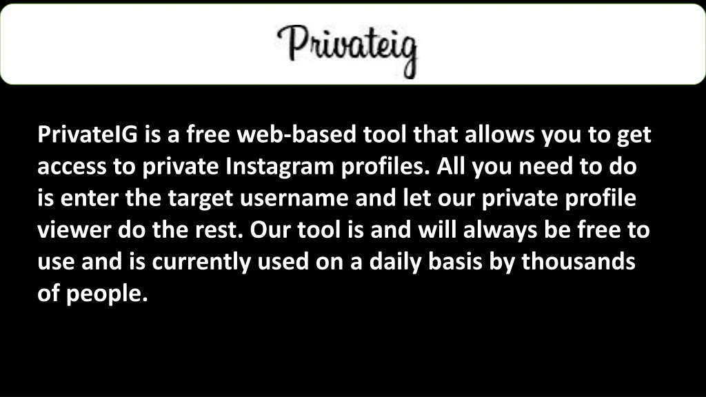 privateig is a free web based tool that allows