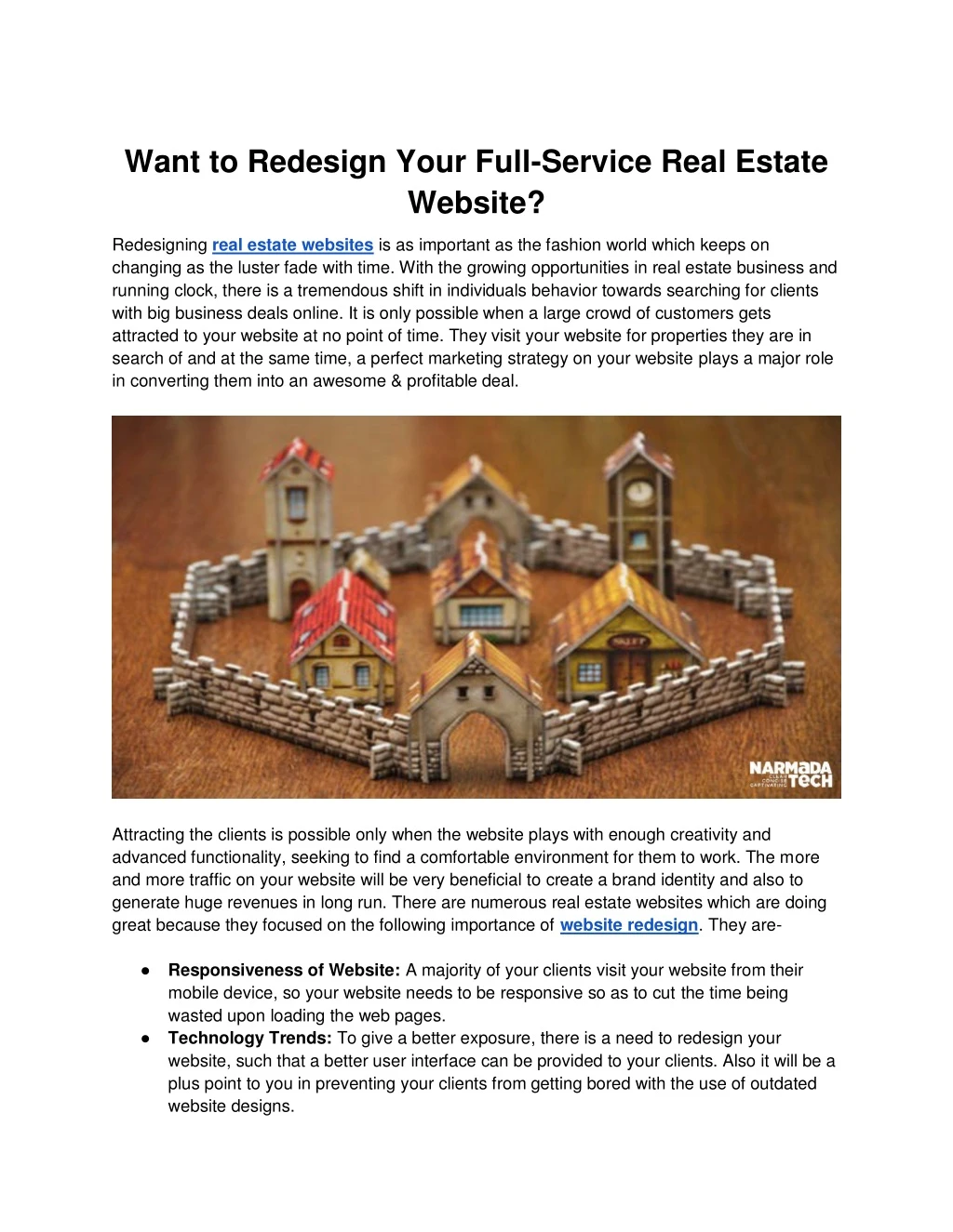 want to redesign your full service real estate