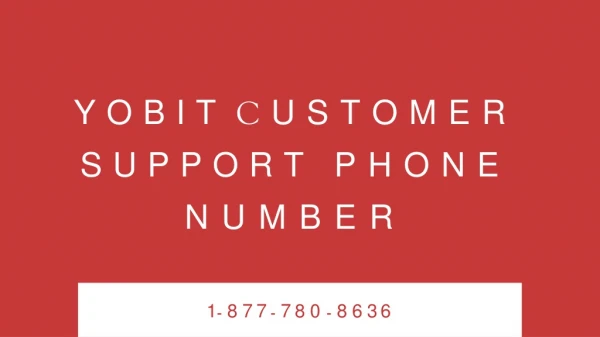 Yobit Customer Support ?1-877-780-8636? Phone Number