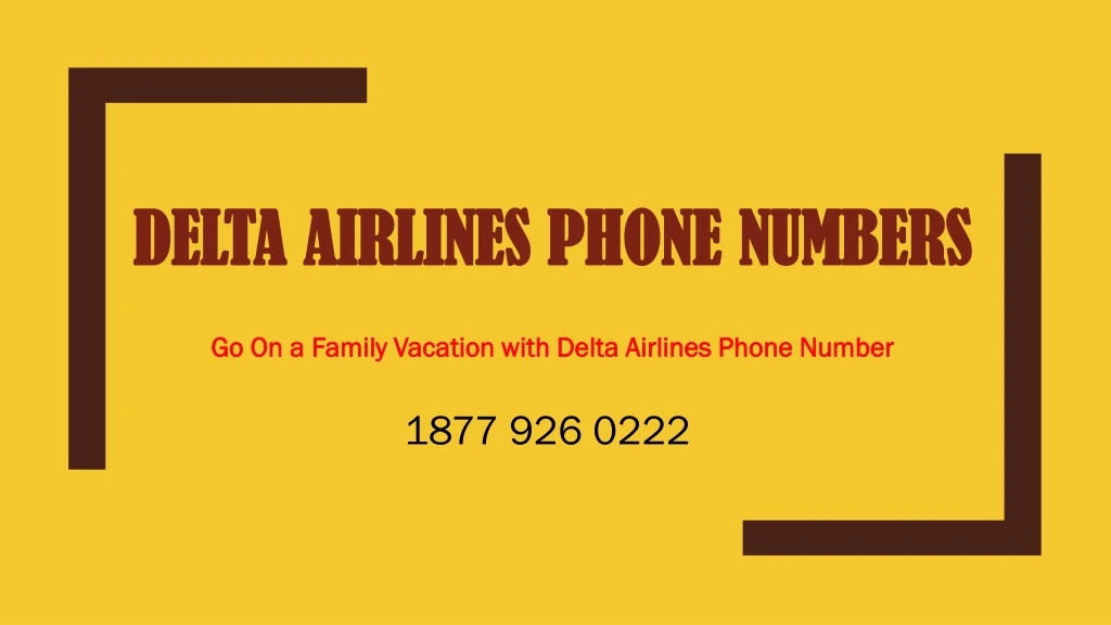 delta airlines phone numbers