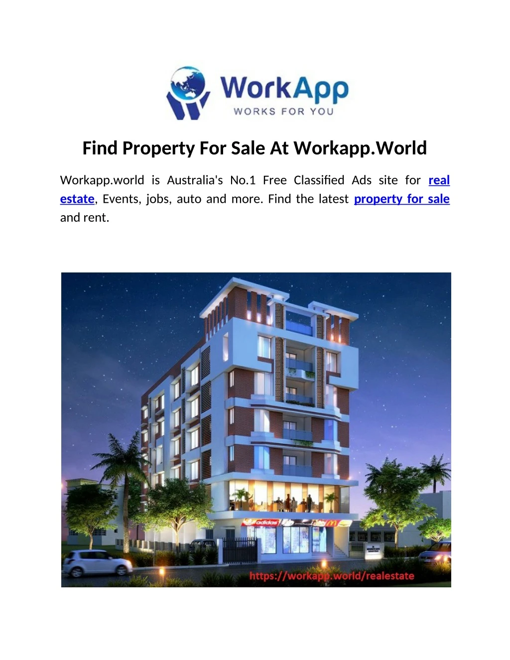 find property for sale at workapp world