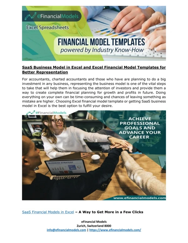 SaaS Business Model in Excel and Excel Financial Model Templates for Better Representation