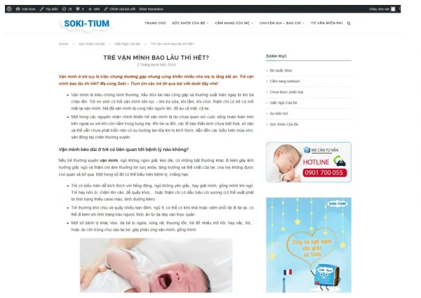 chứng vặn mình khí ngủ ở trẻ bao lâu thì hết