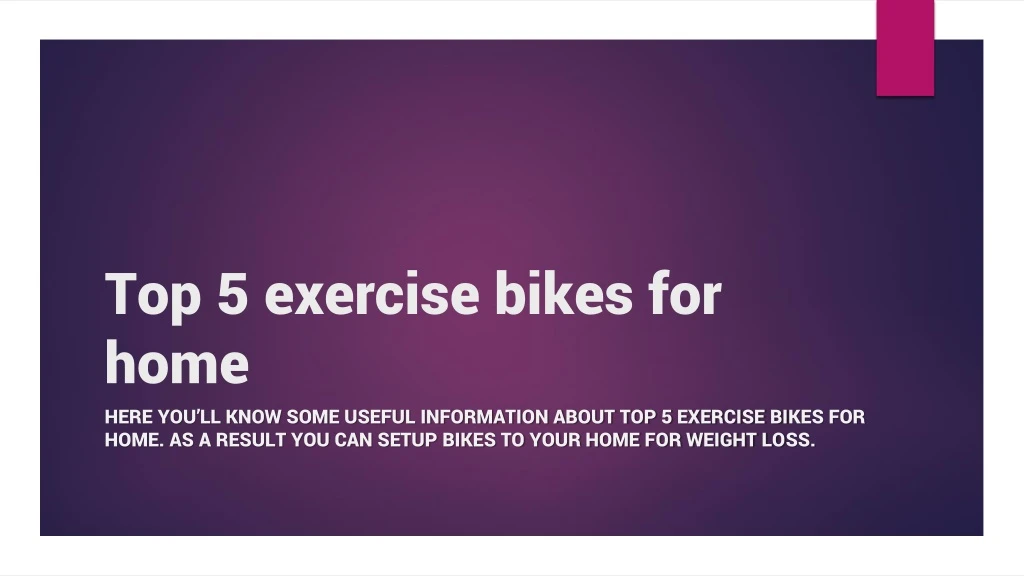 top 5 exercise bikes for home