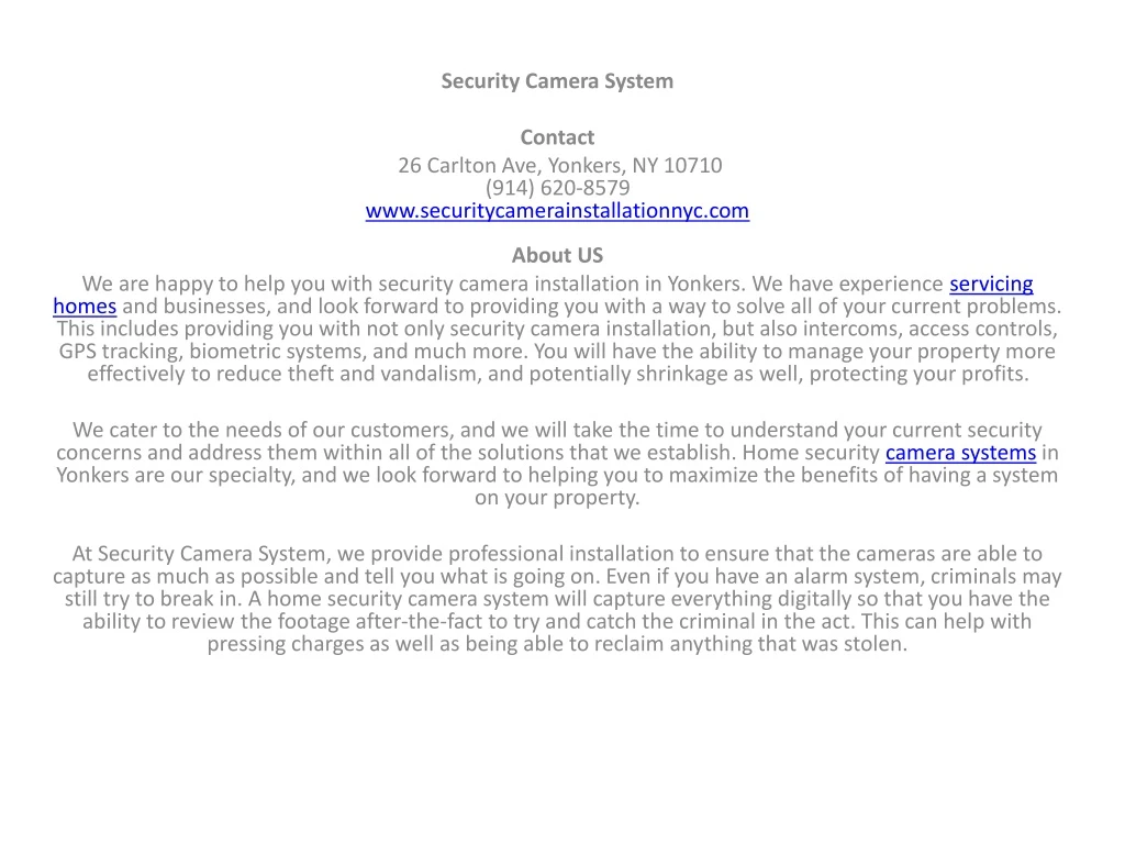 security camera system contact 26 carlton