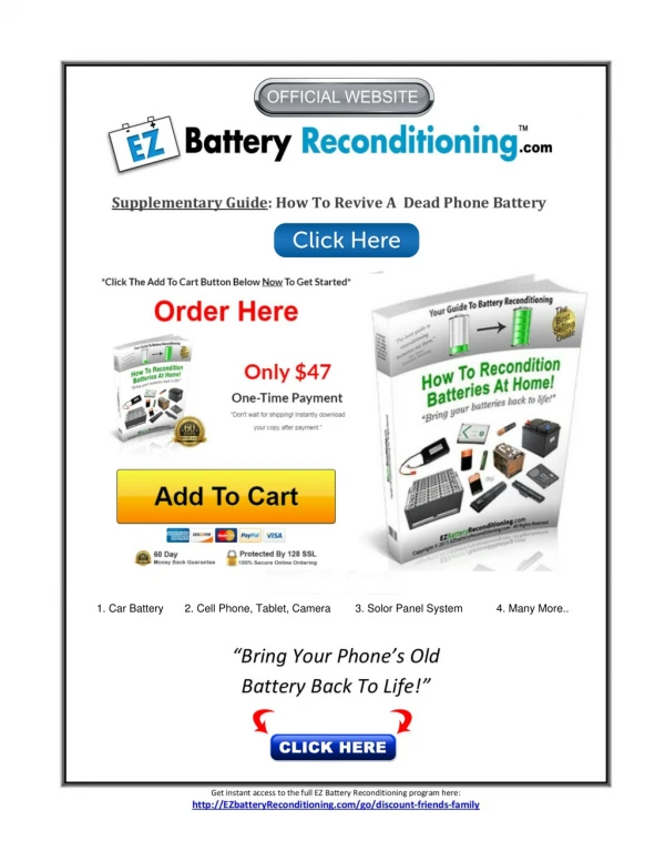 Tom Ericson’s EZ Battery Reconditioning PDF Free Download