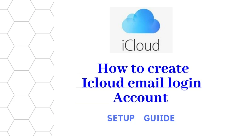 how to create icloud email login account
