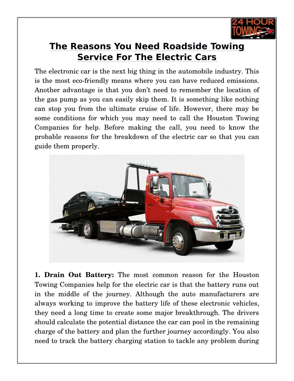 the reasons you need roadside towing service
