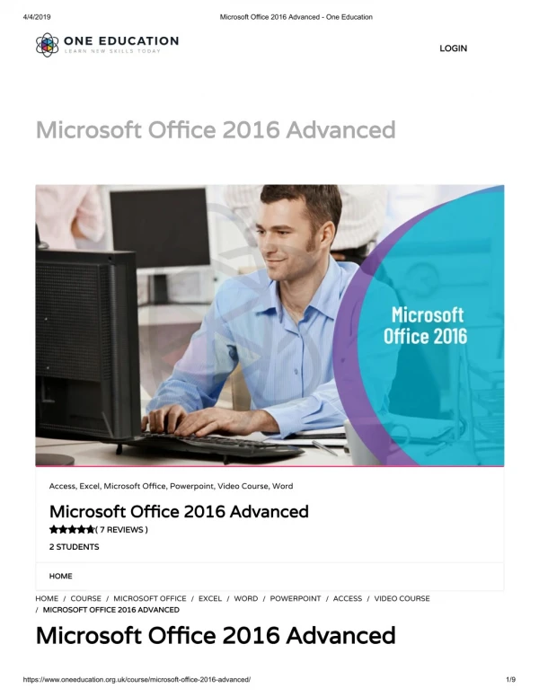 Microsoft Office 2016 Advanced - One Education